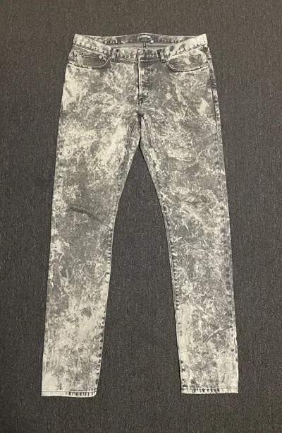 Pre-owned Dior Men's Washed Snowflake Jeans Size 33 In Gray