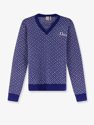 DIOR DIOR MEN WOOL SWEATER WITH BICOLOR PATTERN