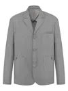 Dior Single-breasted Casual Jacket In Grey