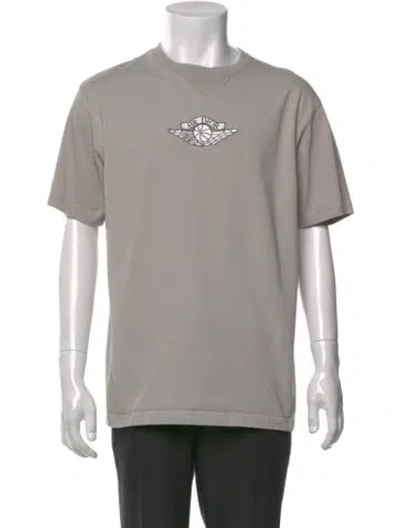 Pre-owned Dior Men X Jordan Graphic Print In Gray