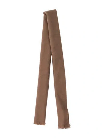 Pre-owned Dior Merino Wool Vintage Scarf In Brown