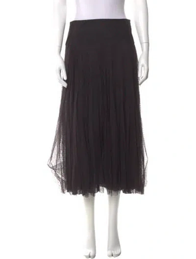 Pre-owned Dior Mesh Accents Midi Length Skirt In Black