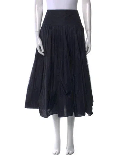 Pre-owned Dior Mesh Accents Midi Length Skirt In Black