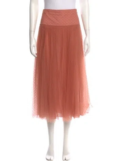 Pre-owned Dior Mesh Midi Length Skirt In Pink