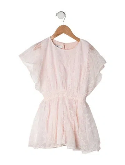 Pre-owned Dior Babies' Mesh Mini Dress In Pink