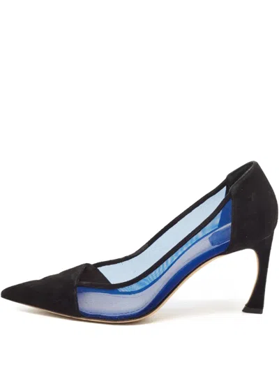 Pre-owned Dior Mesh-panelled Pointed-toe Pumps