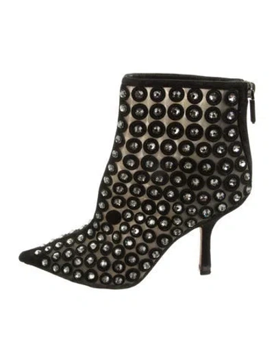 Pre-owned Dior Mesh Patterned Boots In Black