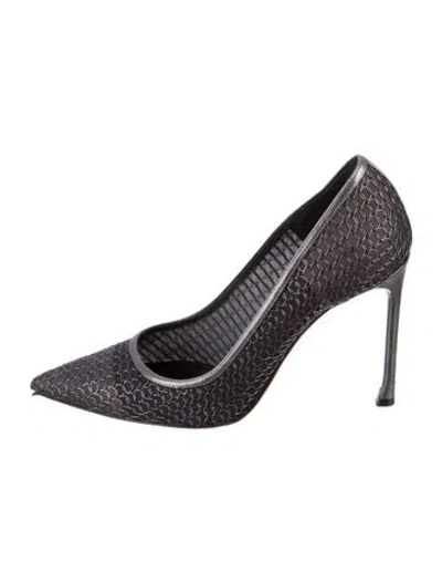 Pre-owned Dior Mesh Pumps In Silver