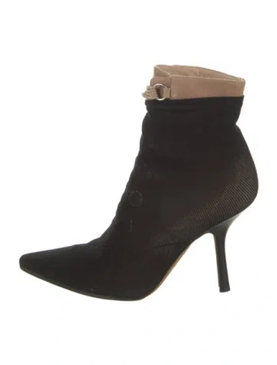 Pre-owned Dior Mesh Sock Boots In Black