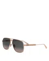 Dior Cannage A3u Aviator Sunglasses In Gold/smoke