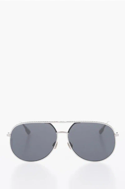 Dior Metal Frame Aviator Sunglasses In Grey
