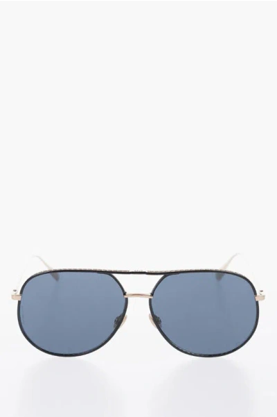Dior Metal Frame Aviator Sunglasses In Blue