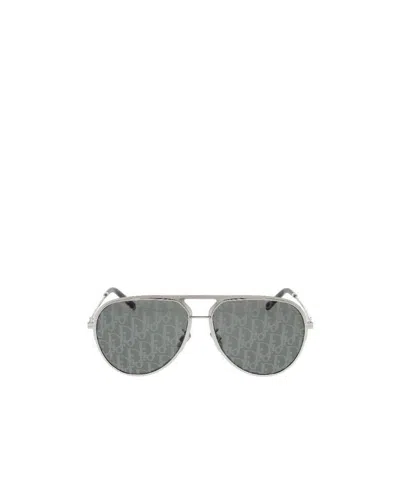 Dior Metal Frame Sunglasses In Gray