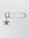 Dior Metal Star Safety Pin Brooch In Metallic