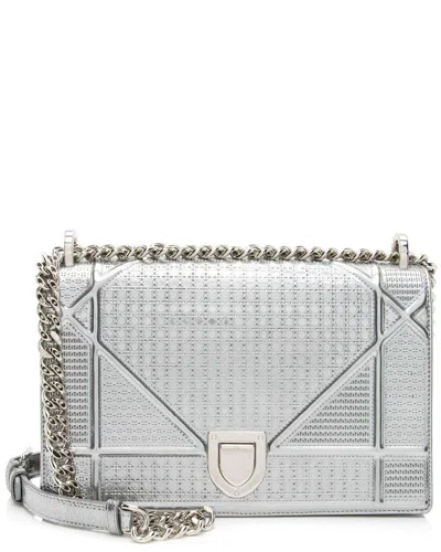 Dior Metallic Calfskin Micro Cannage Ama Medium Shoulder Bag (authentic Pre-loved)