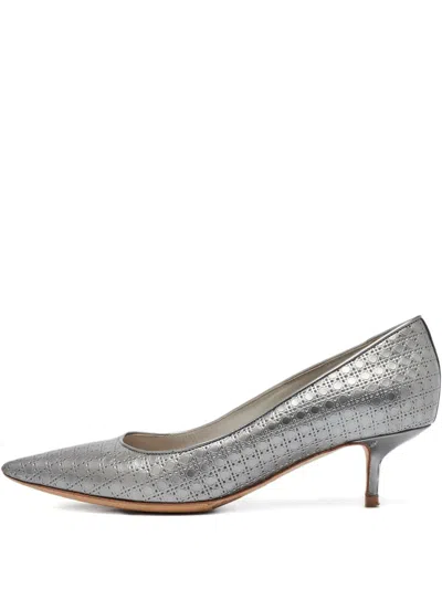 Pre-owned Dior Metallic Kitten Heel Pumps