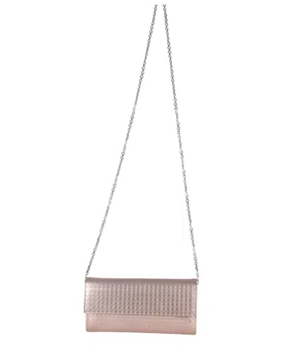 Dior Metallic Patent Leather Micro Cannage Lady  Croisiere Wallet  (authentic Pre-loved) In Neutral