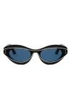 Dior Meteor B1i Cat-eye Sunglasses In Shiny Black/blue