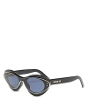 Dior Meteor B1i Cat-eye Sunglasses In Black/blue Solid