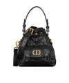 Dior Micro  Caro Bucket Bag In Black