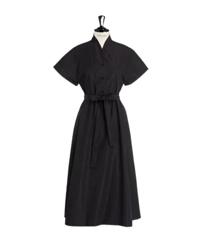 Dior Mid-length Belted Dress In Black