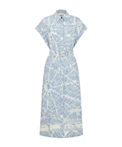 Dior Mid-length Belted Shirtdress In White