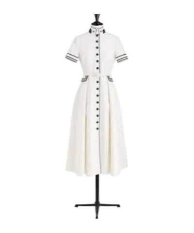 Dior Mid-length Belted Shirtdress In White