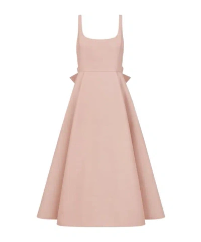 Dior Mid-length Flared Dress In Nude