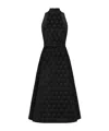 Dior Mid-length Flared Dress With Belt In Black
