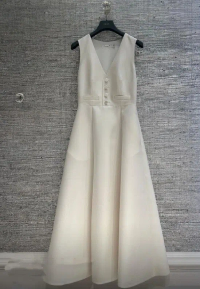 Dior Sleeveless Dress In White