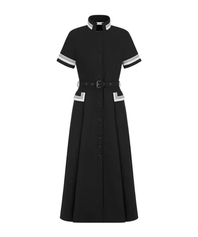 Dior Mid-length Flared Shirtdress In Black