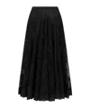 Dior Mid-length Flared Skirt In Black