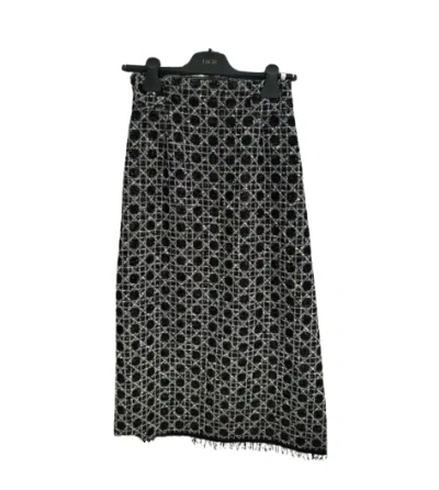 Dior Fringed Skirt In Black
