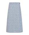 Dior Mid-length Macrocannage Straight Skirt In Blue