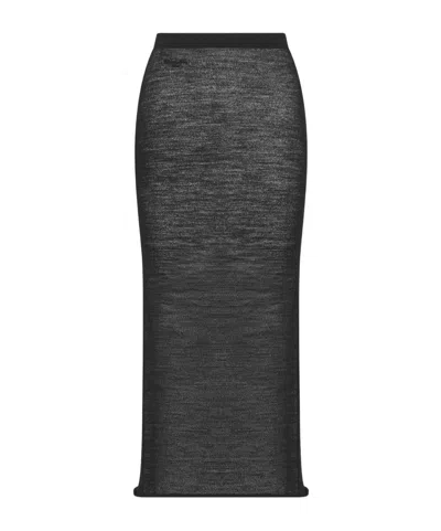 Dior Mid-length Straight Skirt In Black