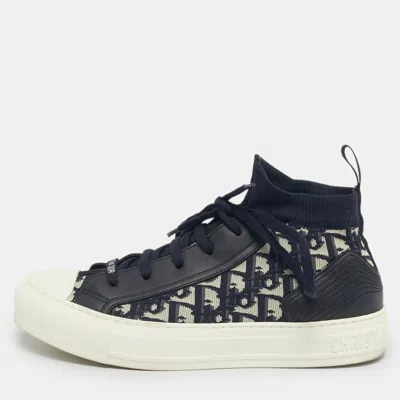 Pre-owned Dior Mid Top Sneakers Size 38 In Blue