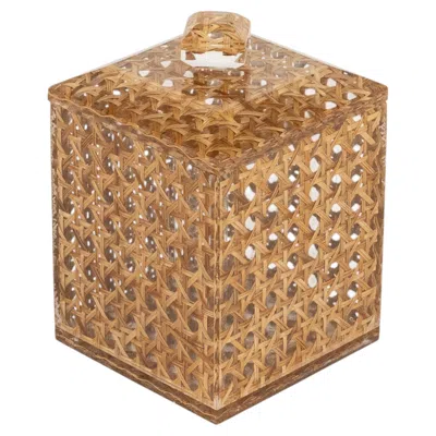 Pre-owned Dior Midcentury Box In Lucite And Rattan Christian  Home Style, Italy 1970s In Brown