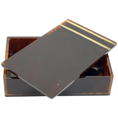 Pre-owned Dior Midcentury Lucite And Brass Christian  Jewelry Box, French 1970 In Gray