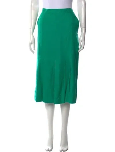 Pre-owned Dior Midi Length Skirt In Green