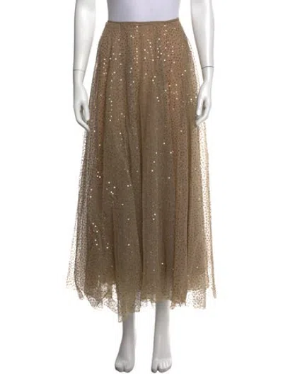 Pre-owned Dior Midi Length Skirt In Metallic/neutrals