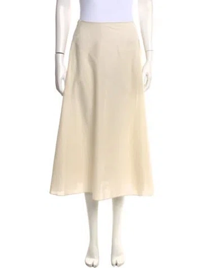 Pre-owned Dior Midi Length Skirt In White