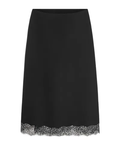 Dior Midi-length Straight Skirt In Black
