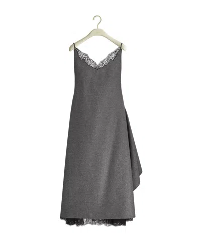 Dior Mid-length Asymmetrical Dress In Gray