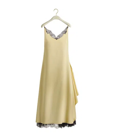 Dior Mid-length Asymmetrical Dress In Yellow