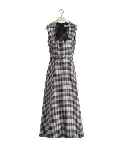 Dior Mid-length Belted Dress In Black