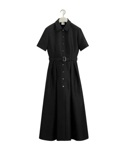 Dior Mid-length Belted Shirtdress In Black