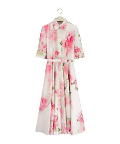 Dior Mid-length Belted Shirtdress In Multi