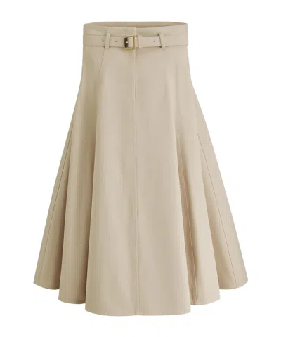 Dior Mid-length Belted Skirt In Neutral