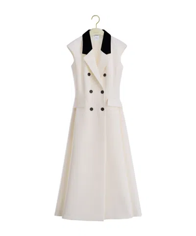 Dior Mid-length Flared Blazer Dress In White