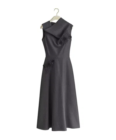 Dior Mid-length Flared Dress In Gray